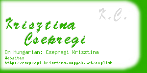 krisztina csepregi business card